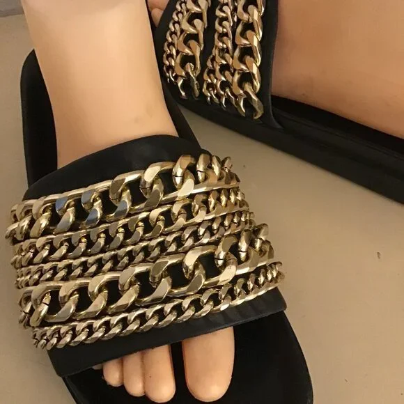 Kendall Kylie Shoes Kendall Kylie Women Black Leather Slide